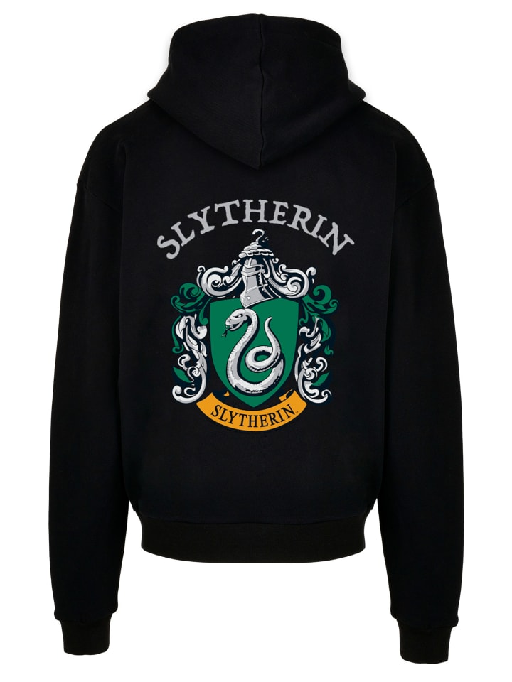 

Ультратяжелая толстовка с капюшоном с логотипом Гарри Поттера Слизерина черного цвета F4NT4STIC