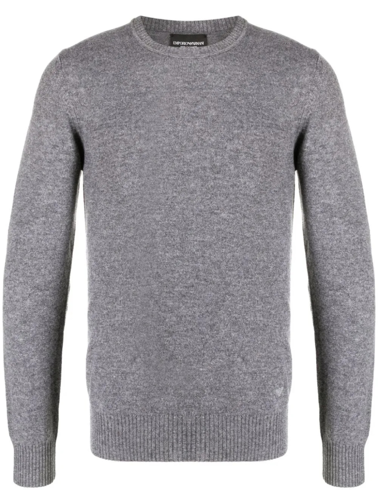

Кашемировый джемпер тонкой вязки Emporio Armani, серый