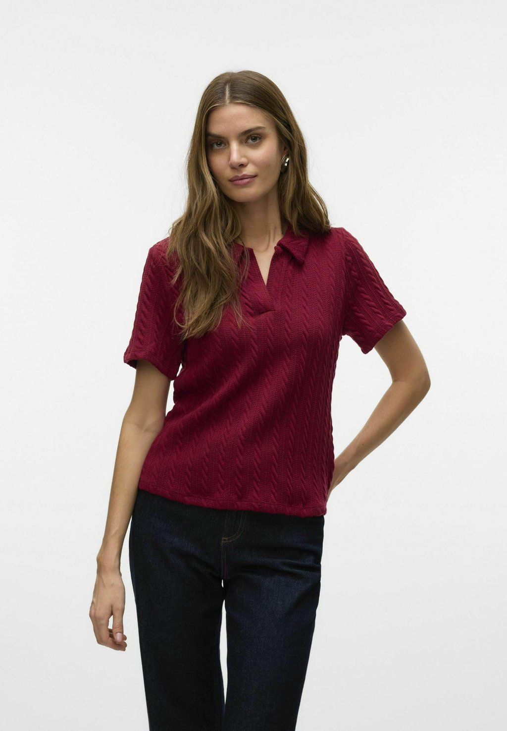 

Рубашка поло VMJANE Vero Moda, темно-красный