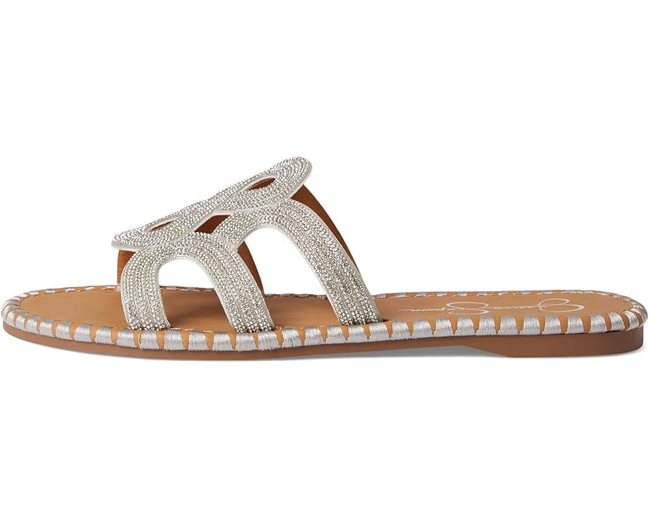 Сандалии Jessica Simpson Bria Flat Woven Sandals, серебряный — фото 4