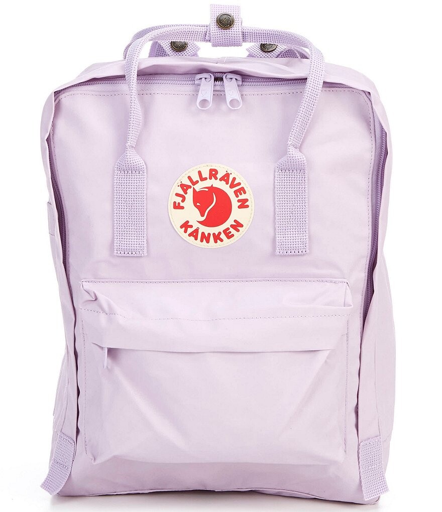 

Водостойкий хлопковый трансформируемый рюкзак Fjallraven с нашивкой-логотипом Kanken и застежкой-молнией, фиолетовый
