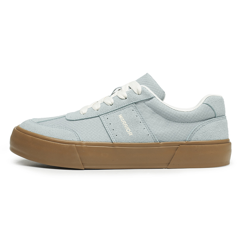 

WARRIOR Кроссовки для скейтбординга мужские низкие Coverage Abrasion Resistant Lightweight Breathable Slip Resistant светло-голубые