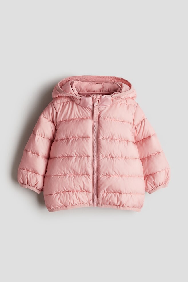 

Пуховик с капюшоном H&M, розовый