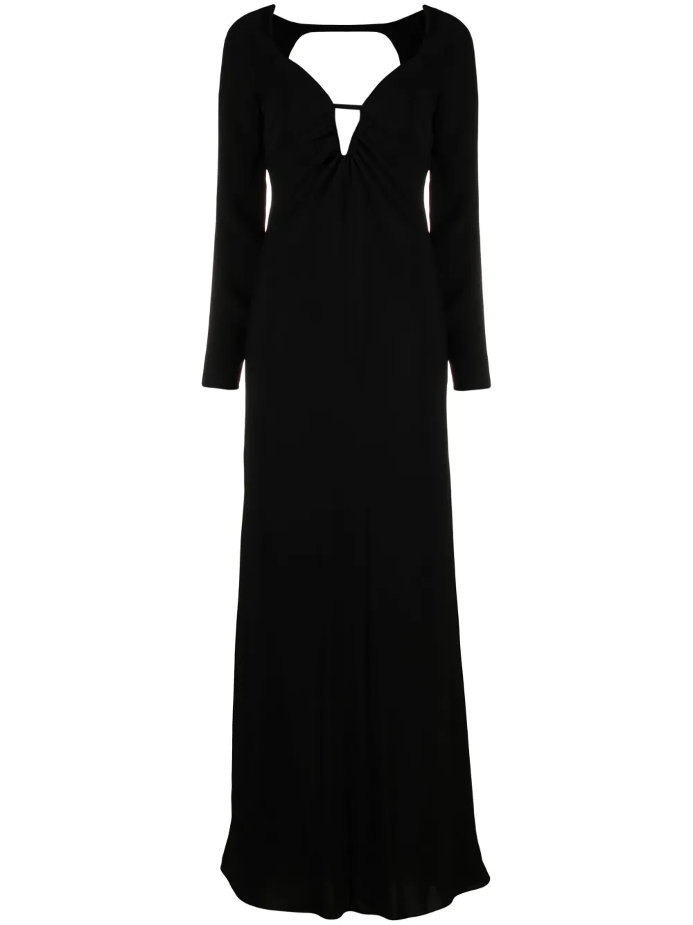 

Платье макси с вырезом MAX MARA, черный