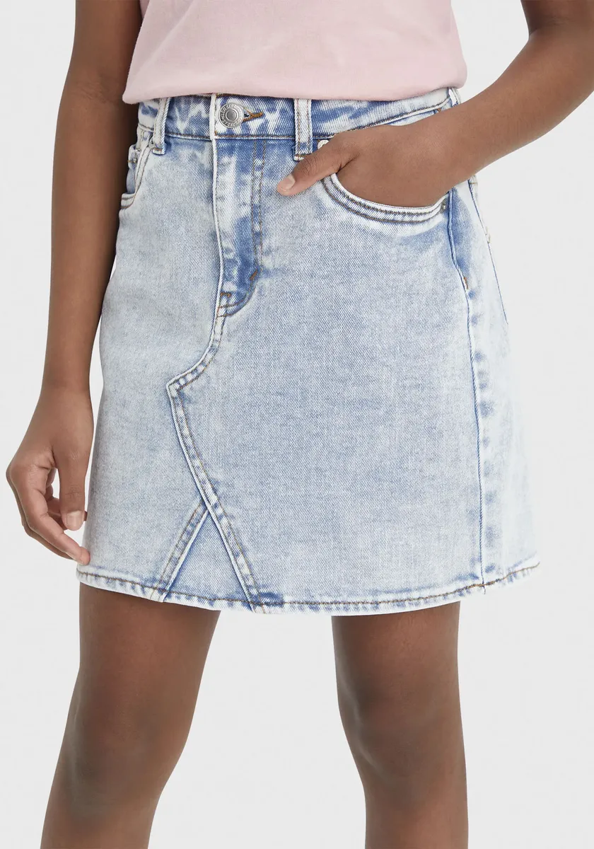 

Детская джинсовая юбка Levi's "LVG DENIM SKIRT HIGH RISE", для ДЕВОЧЕК, с 5 карманами Levi'S Kids, цвет Down And Out