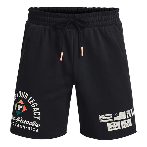 

Шорты project rock heavyweight terry shorts 'black' Under Armour, черный