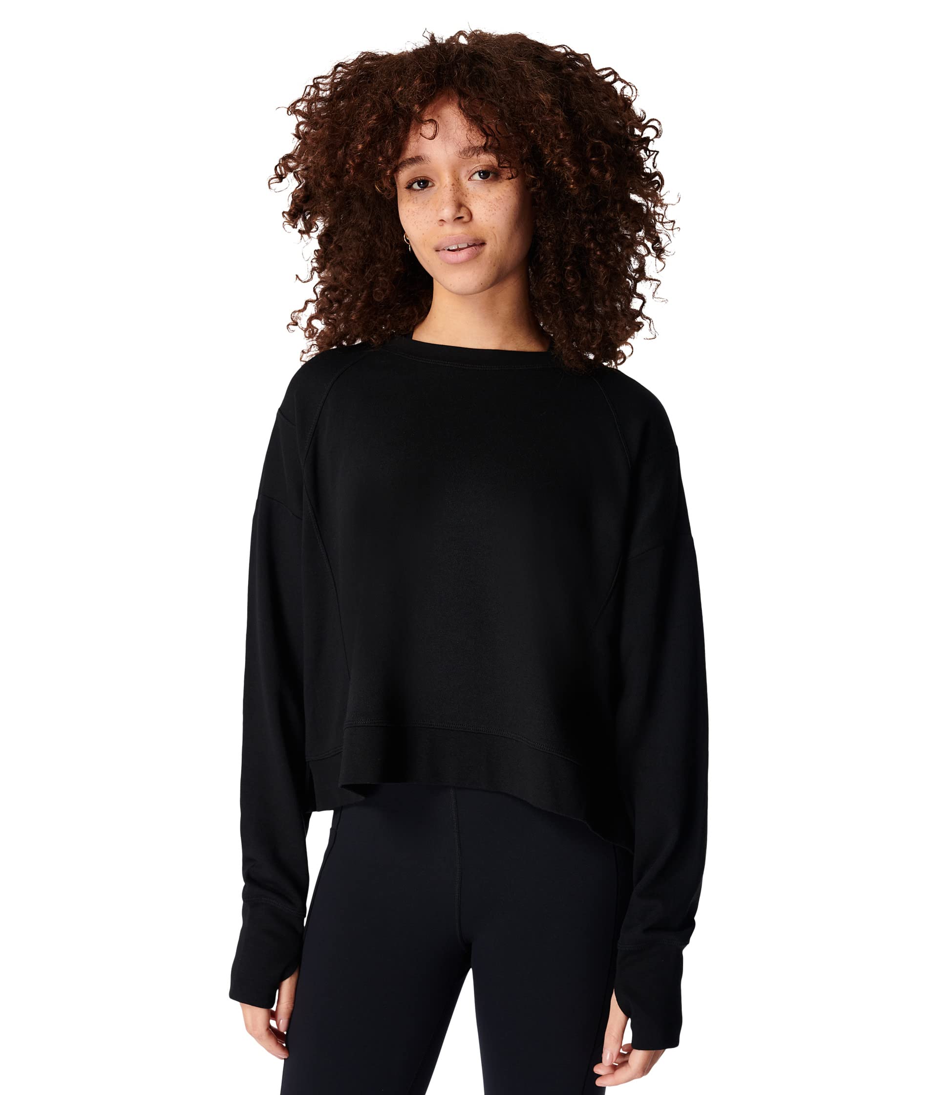 

Толстовка Sweaty Betty After Class Crop Sweatshirt, черный