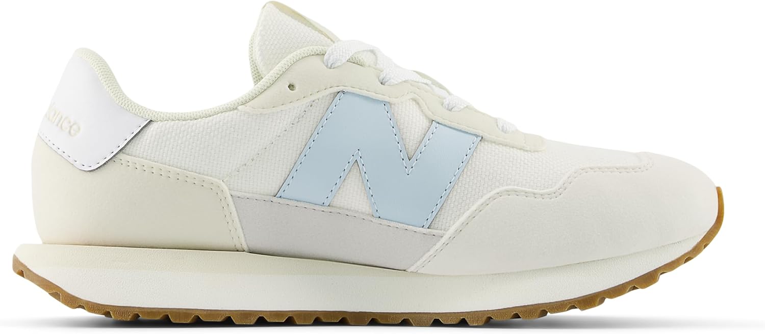 Кроссовки New Balance Kids 237 V1 на шнуровке, Frosted Glass/Sea Salt — фото 3