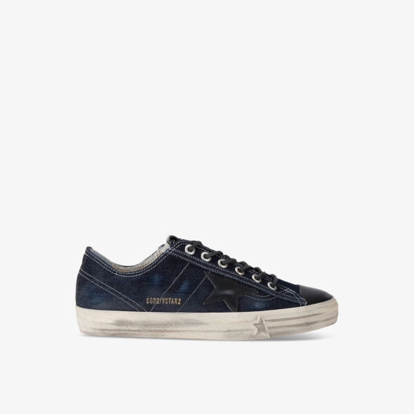 

Кроссовки V-Star из денима и кожи с низким верхом Golden Goose, черный