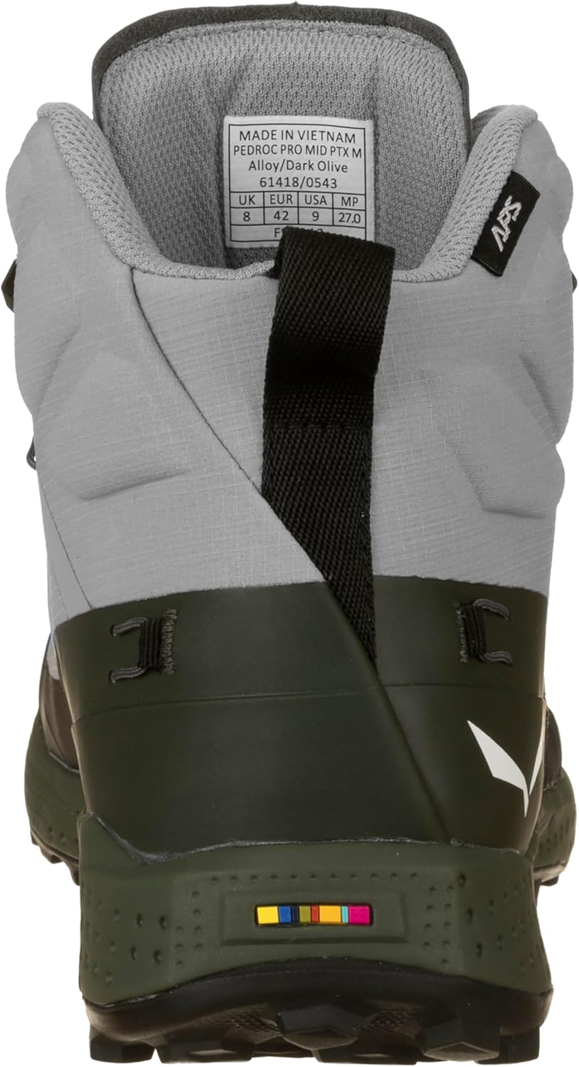 Мужские трекинговые и походные ботинки Salewa Pedroc Pro Powertex водонепроницаемые, оливковый — фото 4