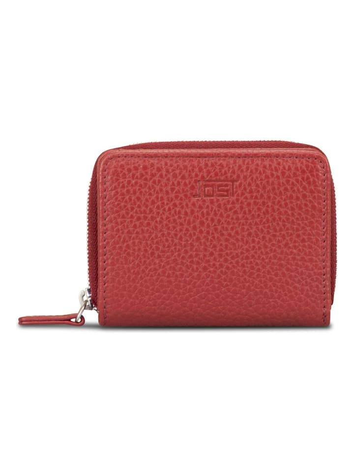 

Jost Кожаный кошелек Vika с защитой от RFID, 7,5 см, красный