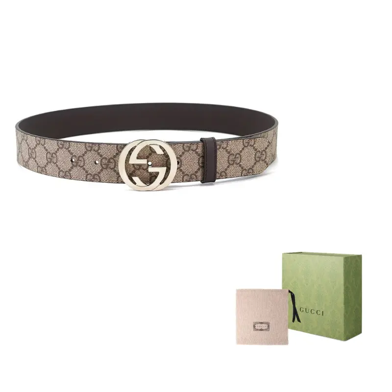 

Ремень Gucci Supreme с пряжкой, коричневый