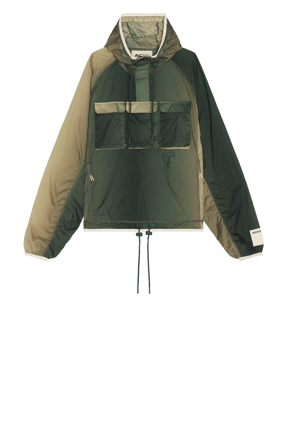 

Складной нейлоновый анорак Rc Outdoor Supply, цвет Gradient Green & Brown