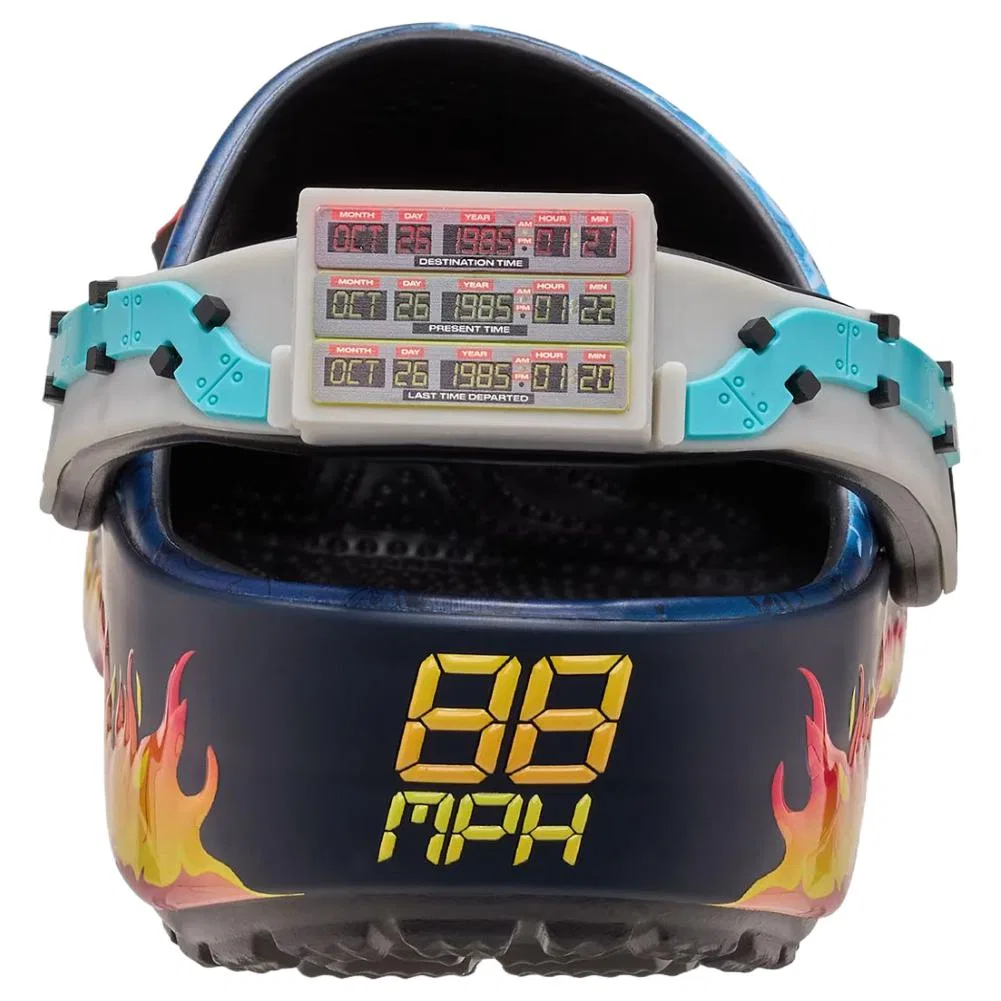 Сабо Classic Clog Back to the Future Crocs сине-оранжевые — фото 4