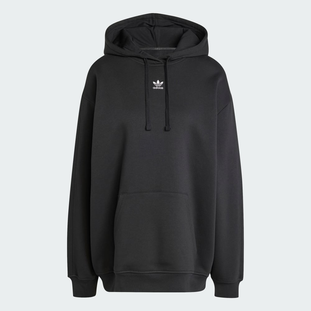 Худи Adidas Essentials Oversized Fleece Hoodie, черный — фото 4