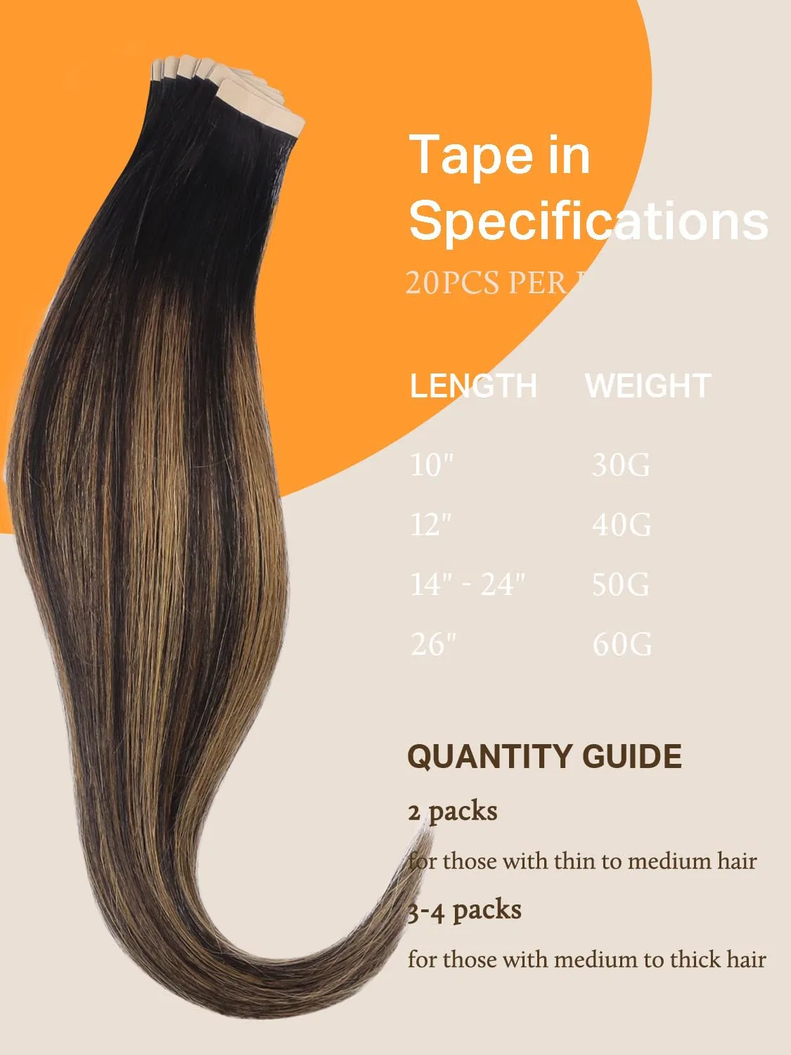 Накладные волосы на ленте «Tape-In Real Hair Extensions» 50 см от DOORES Doores — фото 4