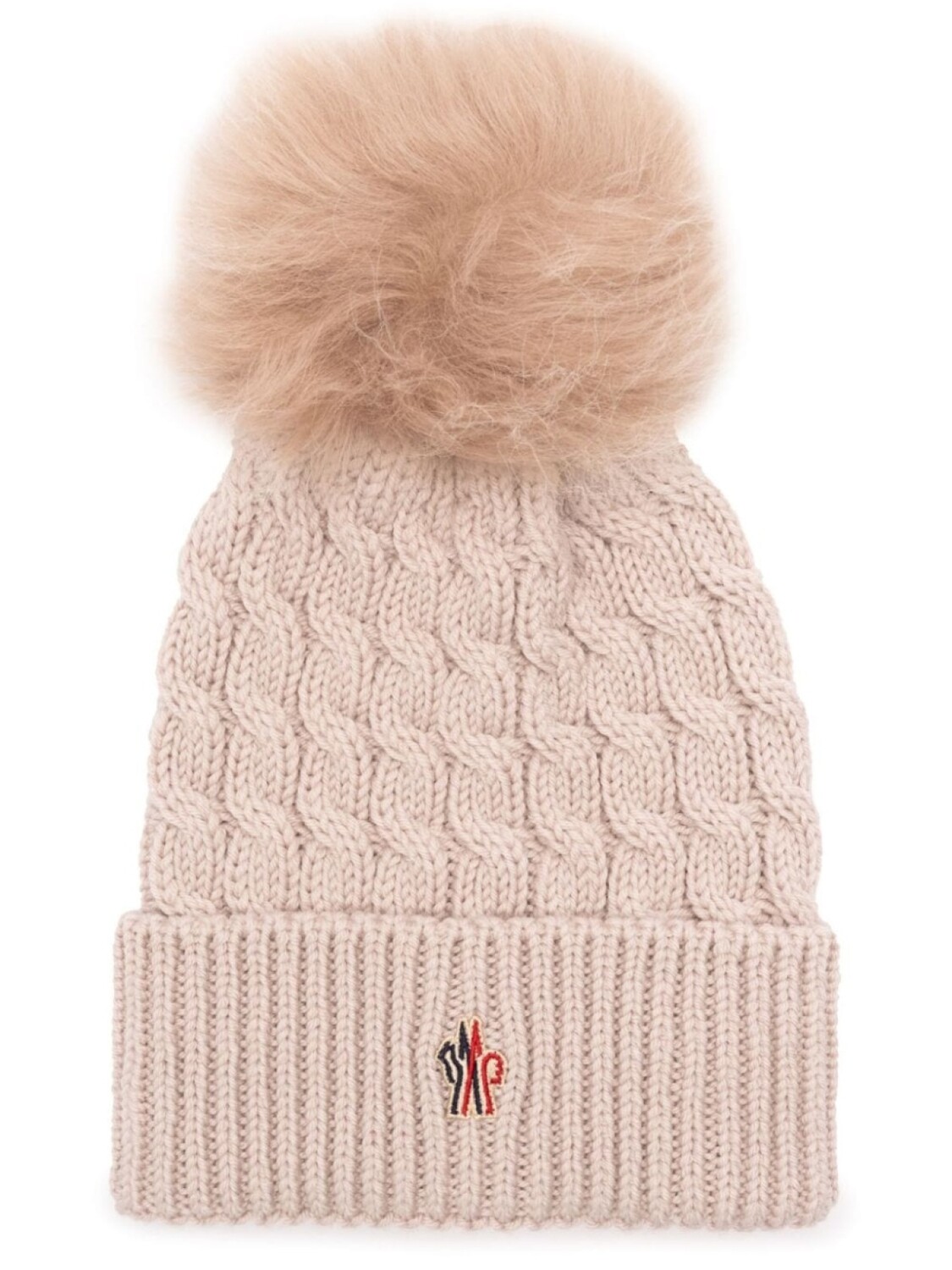 

Шапка с вышитым логотипом Moncler Grenoble, розовый