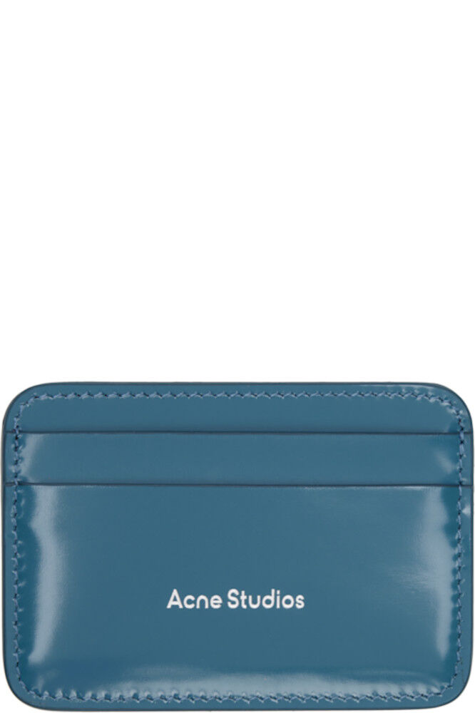 

Синяя кожаная визитница Acne Studios