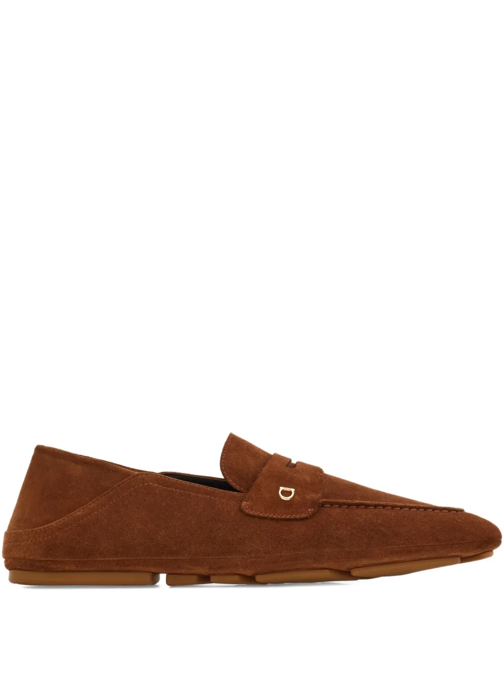 

Лоферы с декором Gancini Ferragamo, коричневый