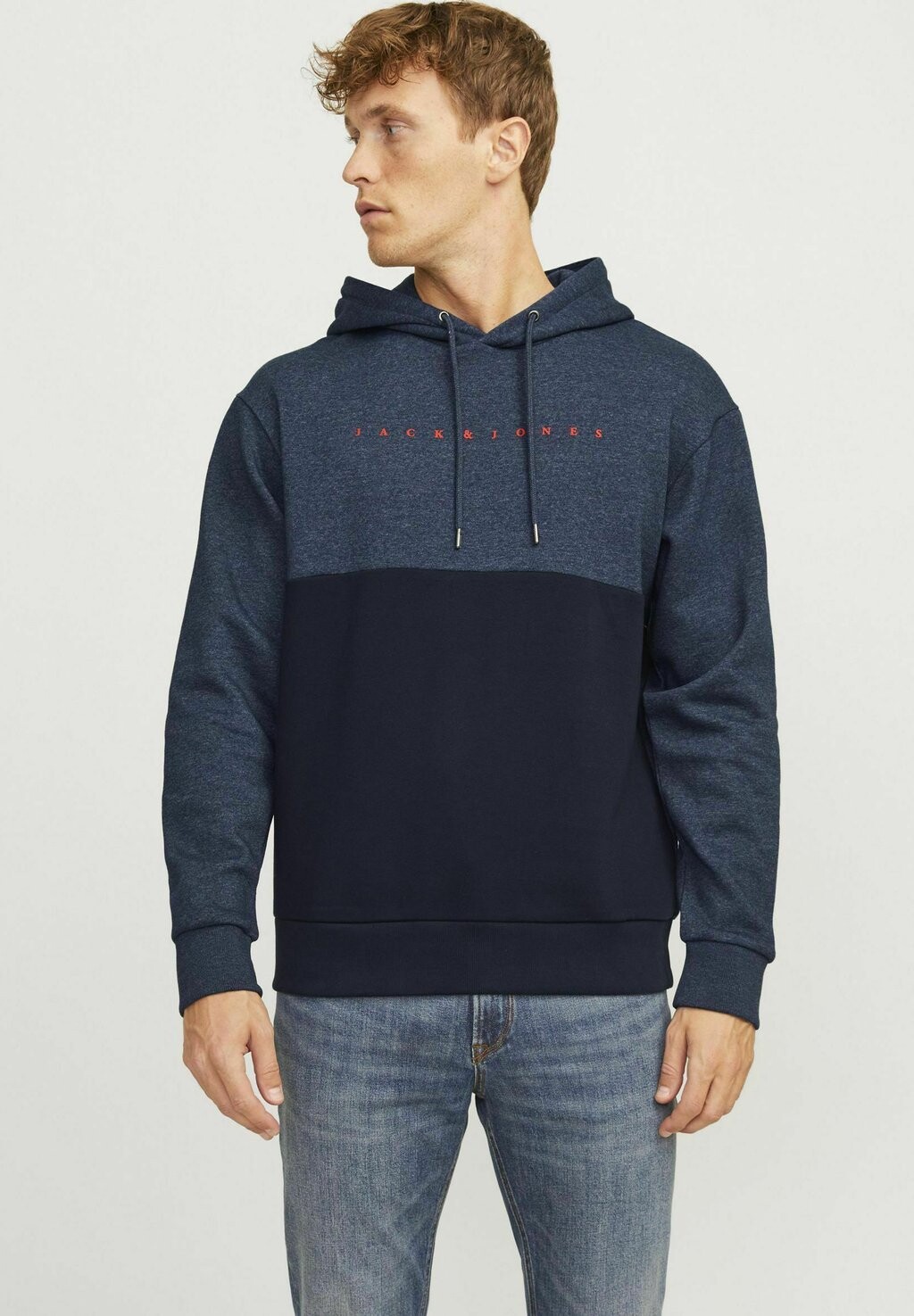 

Толстовка с капюшоном LOGO Jack & Jones, темно-синий