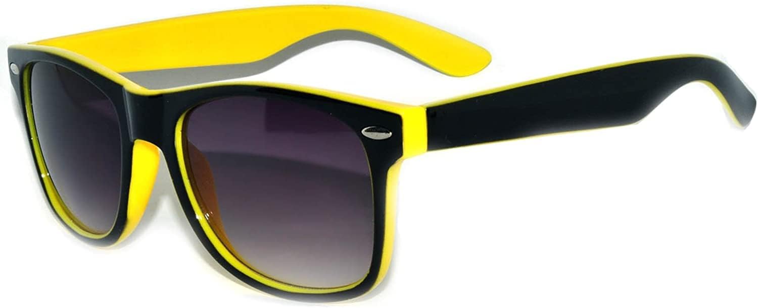 

Винтажные двухцветные солнцезащитные очки OWL с дымчатыми и зеркальными линзами — квадратные, в стиле ретро, ​​подходят для женщин и мужчин, защита от УФ-излучения UV 400, Smoke - Yellow