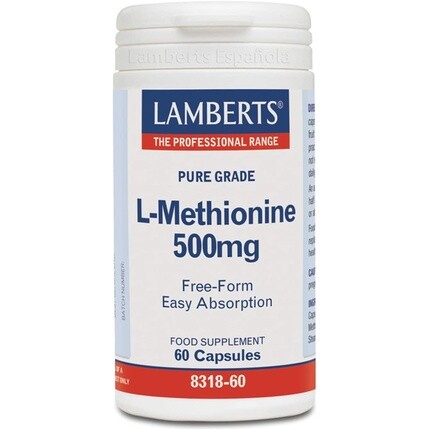

L-метионин 500 мг 60 капсул, Lamberts