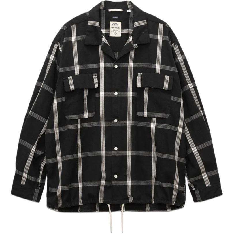 

Фланелевая рубашка FW25 PALAKA в клетку Unisex Nanamica, черный