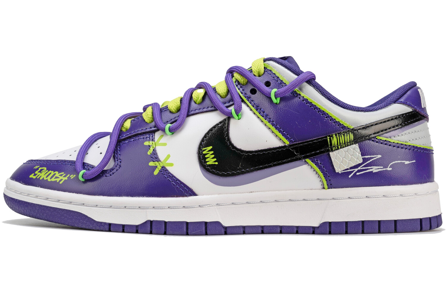 

Кроссовки Nike Dunk Skateboarding Shoes Men Low-top White, фиолетовый