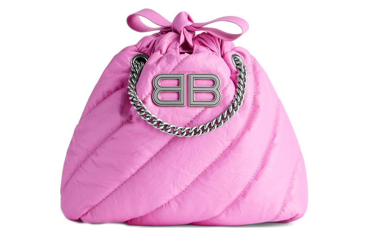 

CRUSH Кожаная Сумка Через Плечо, Миниатюрная Женская Розовая Balenciaga