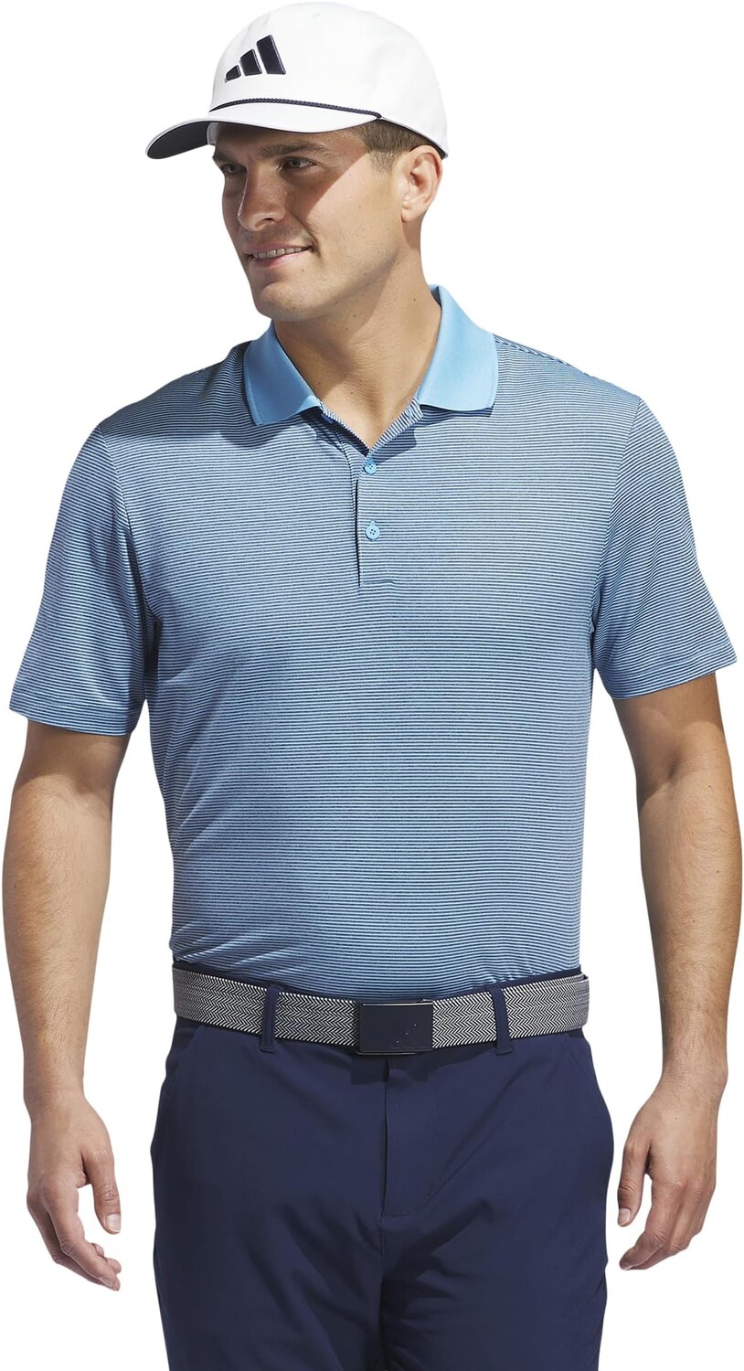 

Поло adidas Golf Ottoman Short Sleeve Polo, цвет Semi Blue Burst/Collegiate Navy
