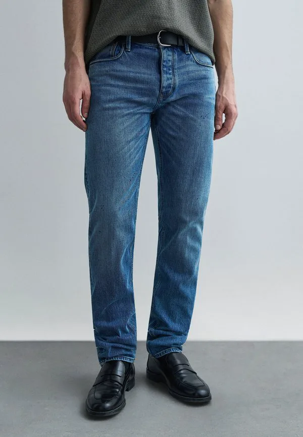 Брюки с карманами прямые джинсы Emporio Armani, Medium Blue Denim