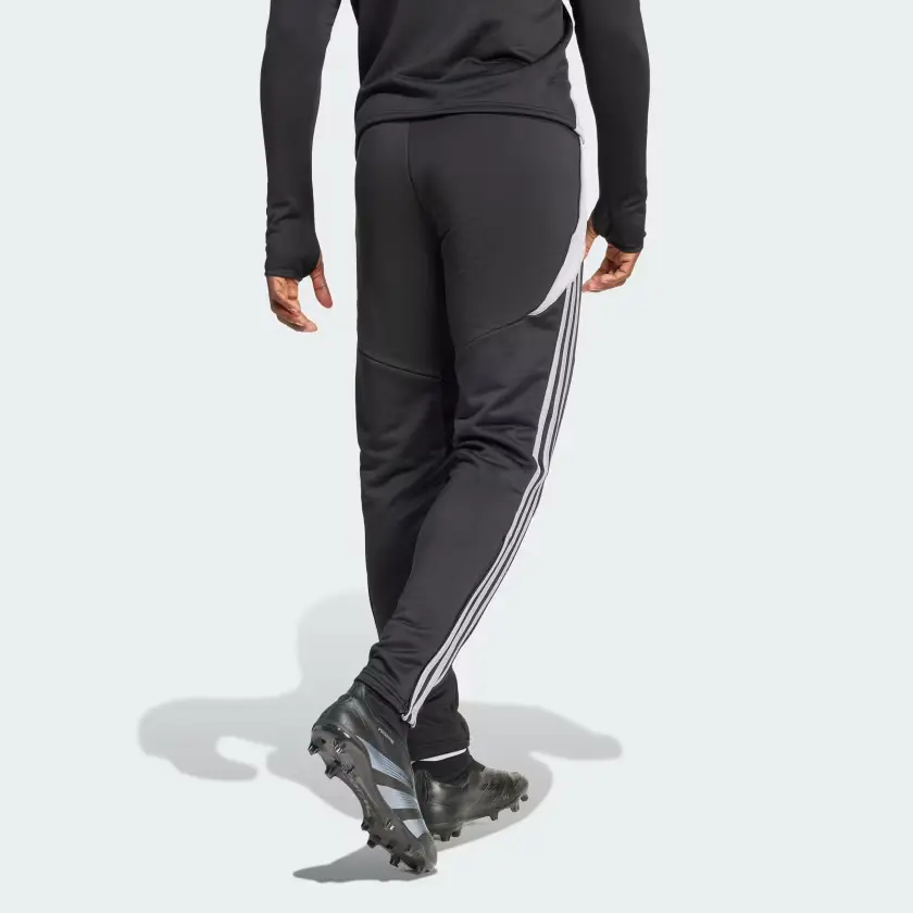 Мужские трикотажные спортивные штаны Tiro 24 черного/светло-агатового цвета Adidas, черный — фото 3