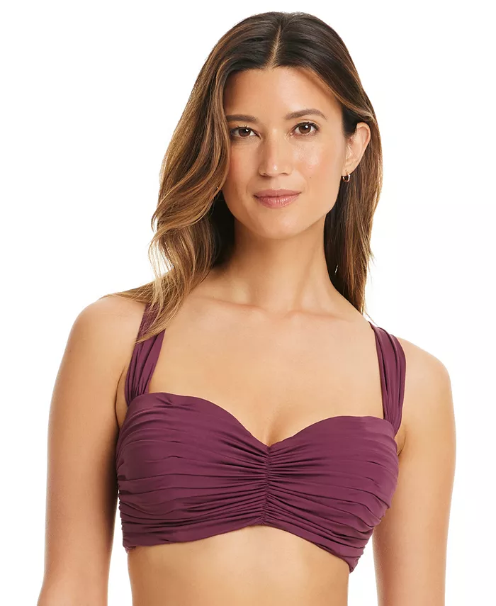 

Бюстгальтер бикини с чашечками D и косточками Bleu Rod Beattie Shirred Underwire Bleu by Rod Beattie, фиолетовый