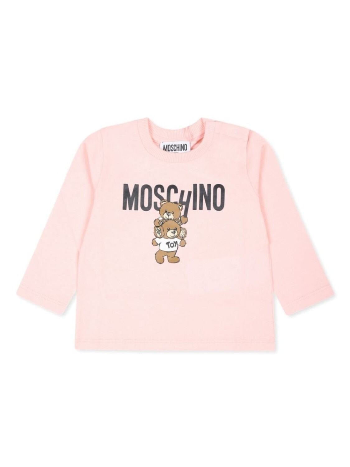 

Moschino Kids футболка с длинными рукавами и принтом логотипа, розовый