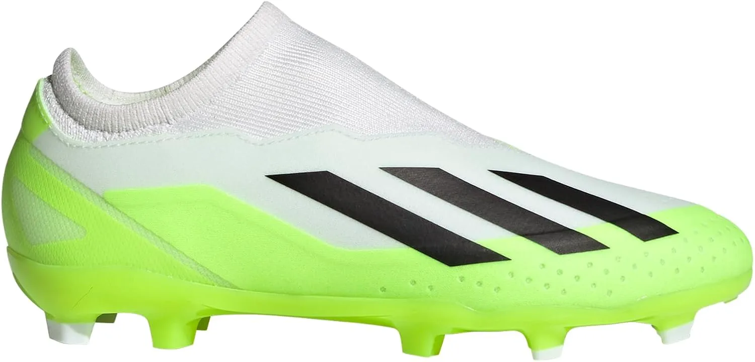 Детские модные кроссовки Adidas X Crazyfast.3 для твердого грунта, белый/черный
