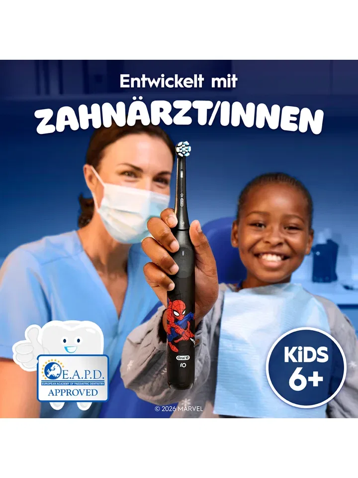 Набор сменных насадок для зубной щетки Oral-B iO Kids Spiderman черный — фото 4