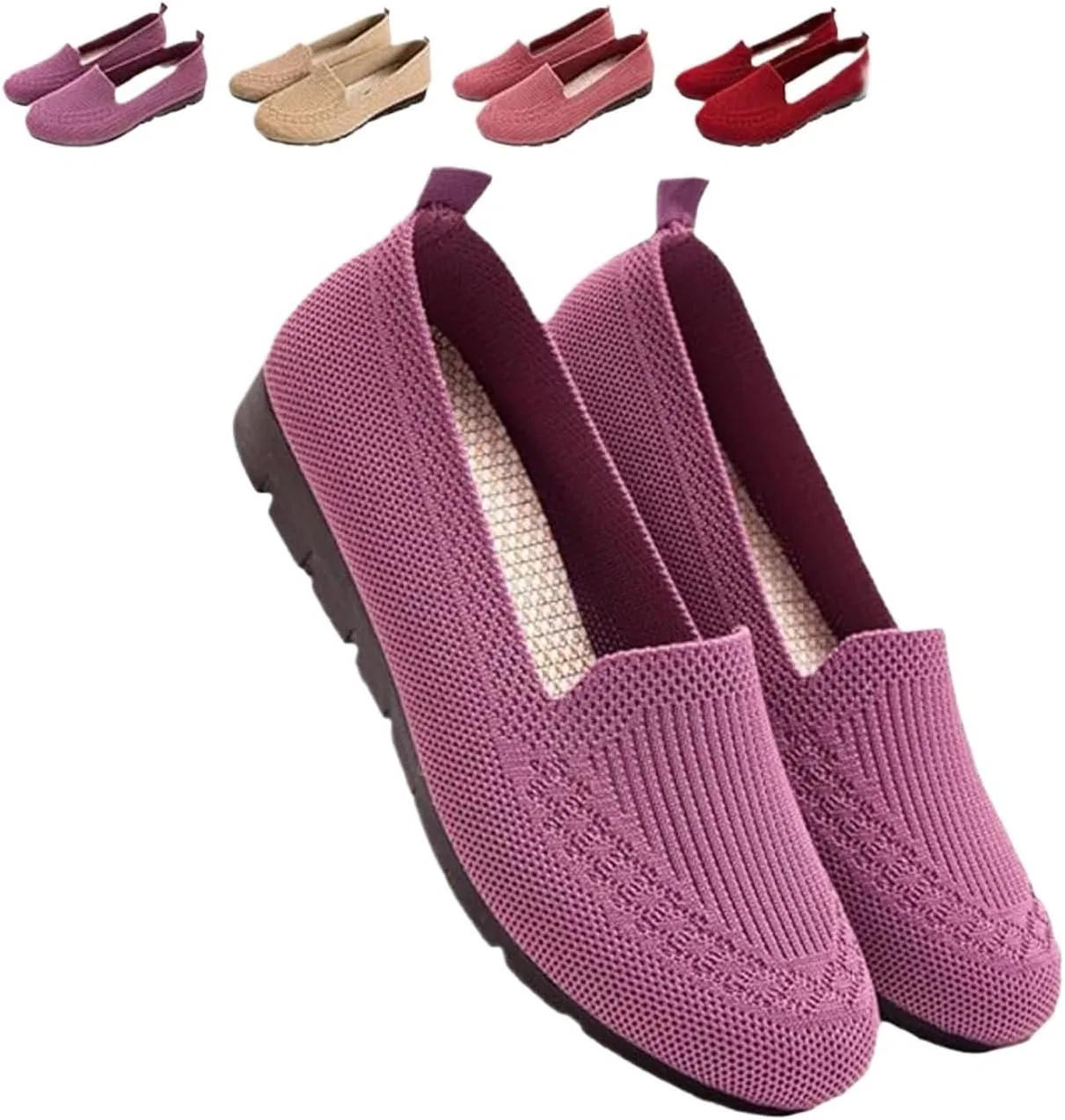 Лоферы нескользящие, легкие, мягкие женские, Purple