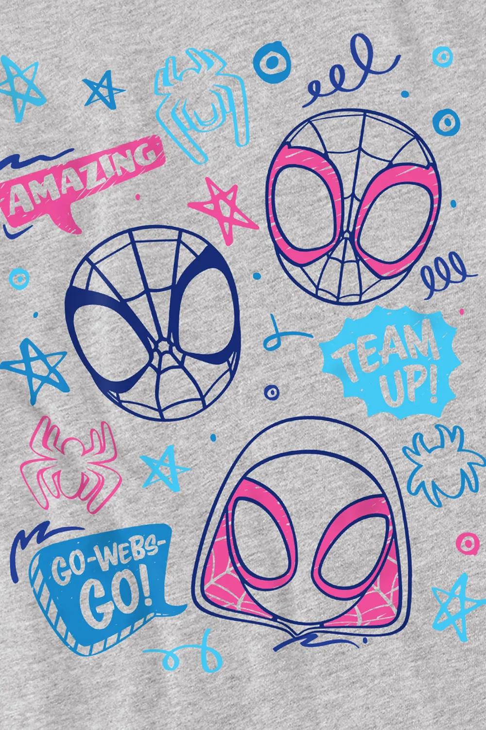 Свитшот детский с дизайном Spidey Marvel, светло-серый — фото 2