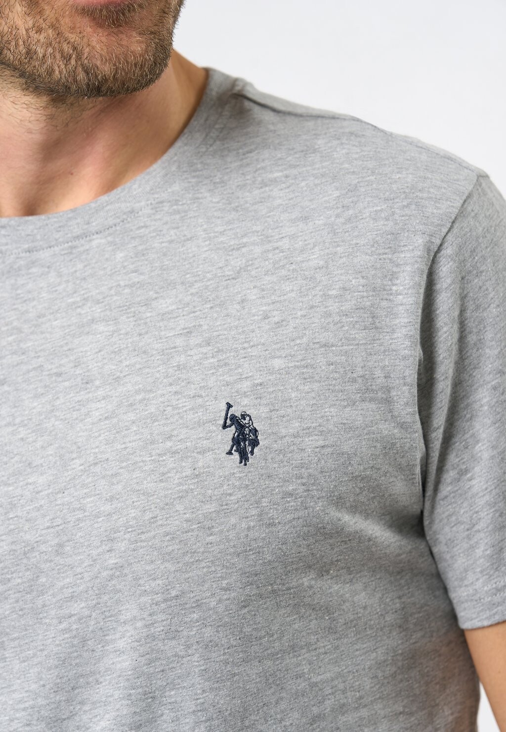 Базовая футболка Arjun U.S. Polo Assn., серый цвет — фото 4