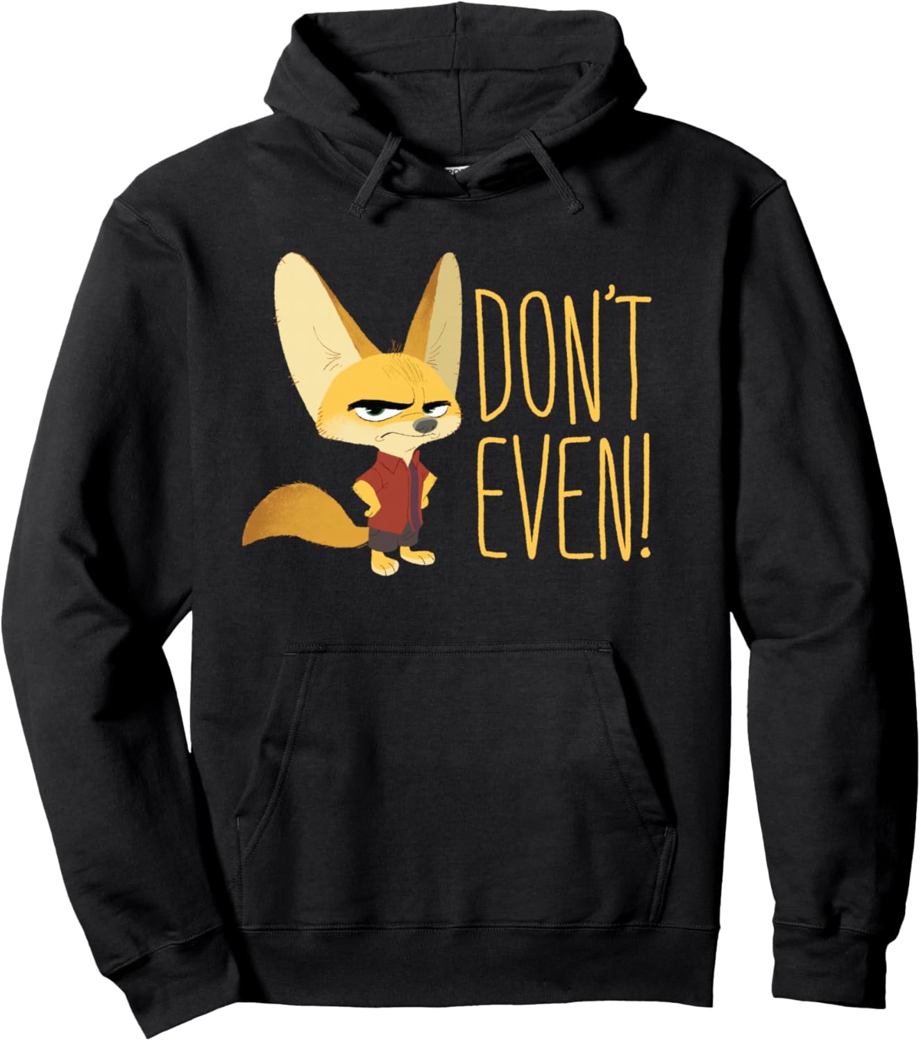 

Толстовка Disney Zootopia Finnick the Fennec Fox Don't Even!, черный