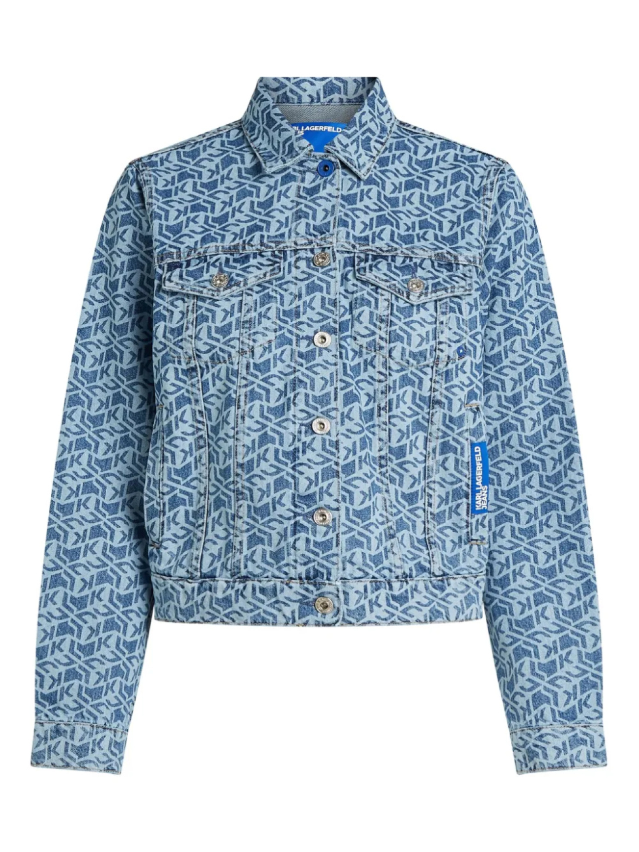 

Джинсовая куртка с монограммой KLJ Karl Lagerfeld Jeans, синий