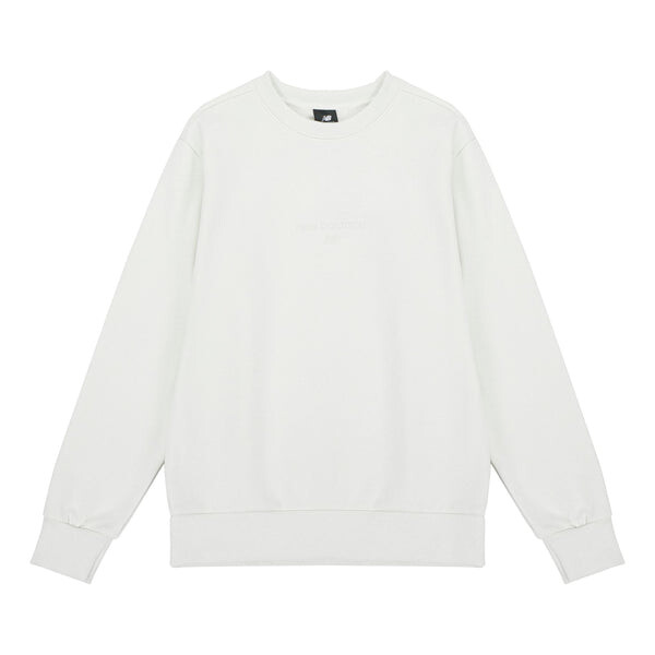 

Толстовка New Balance Solid Color Round Neck Sports Pullover White, белый