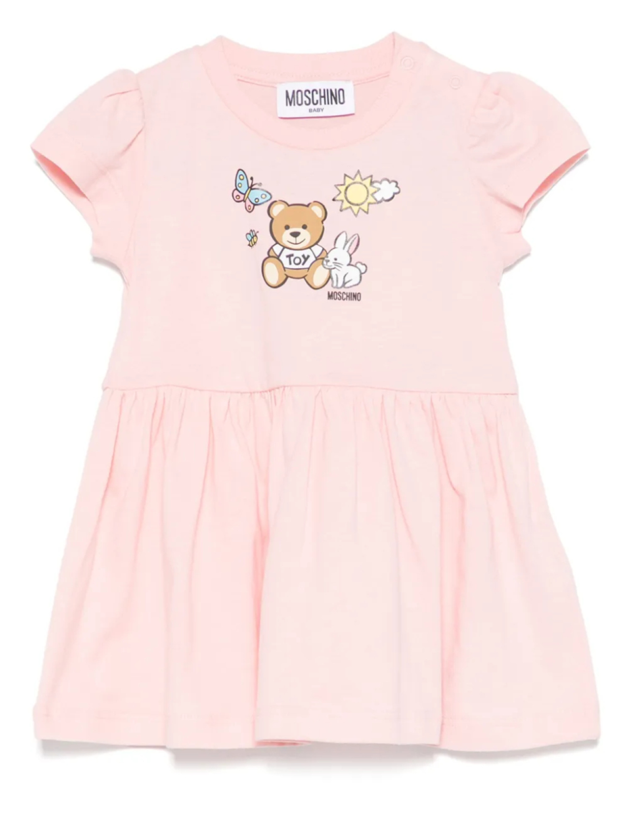 

Moschino Kids платье с графичным принтом, розовый