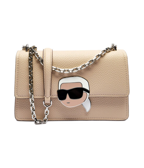 

Сумка женская Karl Lagerfeld Ikon Pebble на цепочке с декоративной застежкой, бежевый