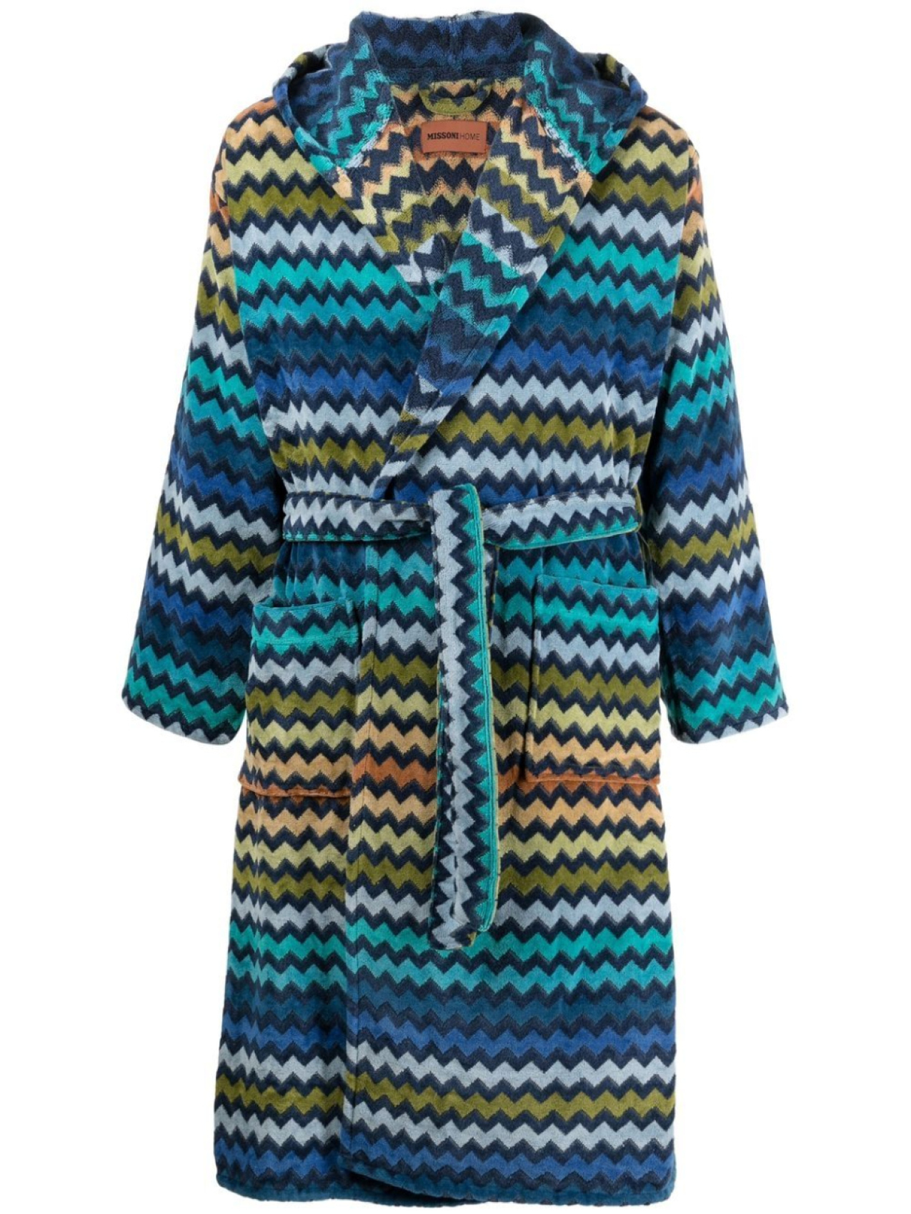 

Missoni Home халат Warner с узором, синий
