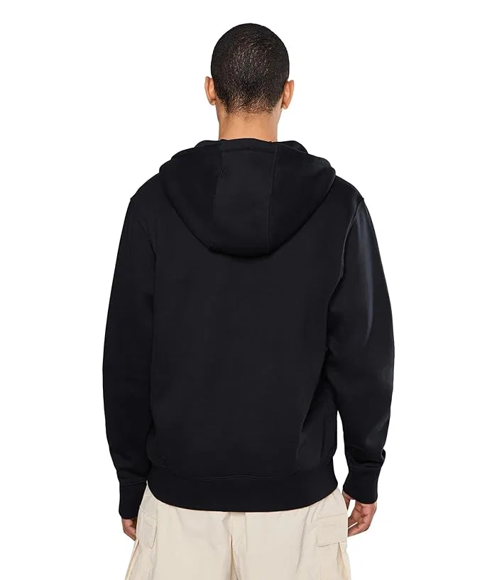 Худи Nike Sportswear Club Full-Zip Fleece, Black/Black/Sail — фото 4