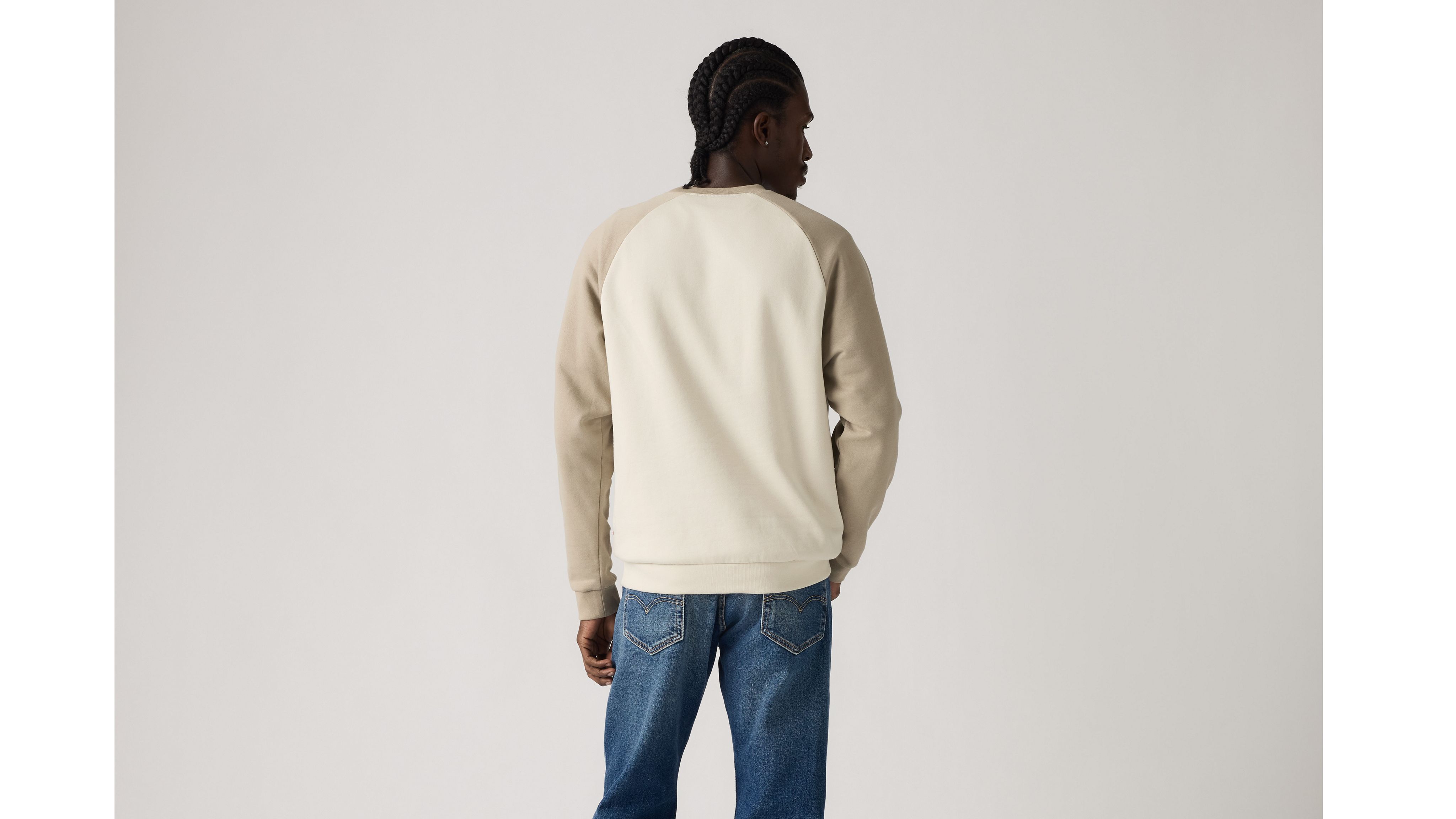 Толстовка с круглым вырезом Red Tab Levi's, Posie Vintage Khaki - White — фото 3