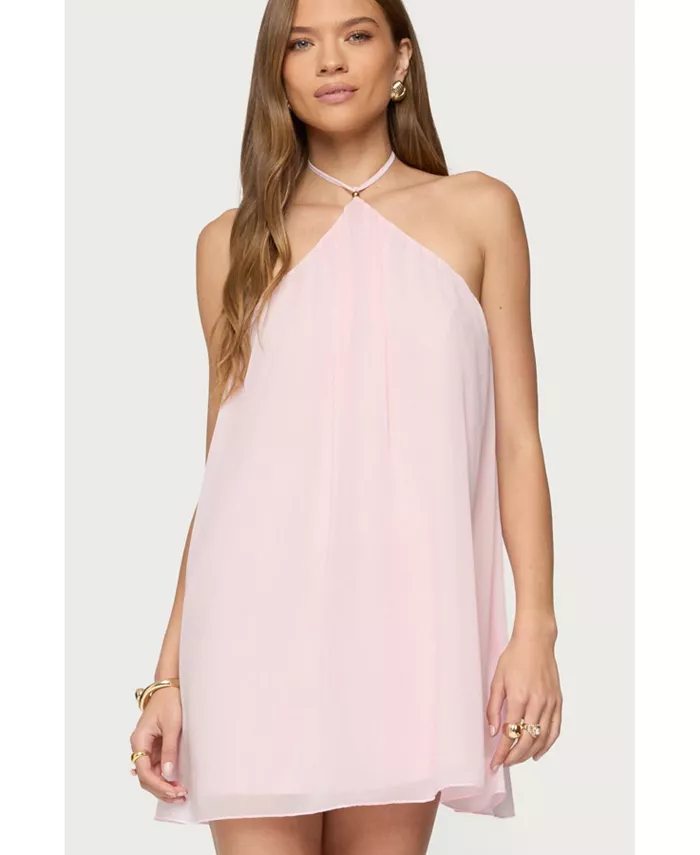 

Женское мини-платье Emeline на бретелях с открытой спиной Edikted, розовый