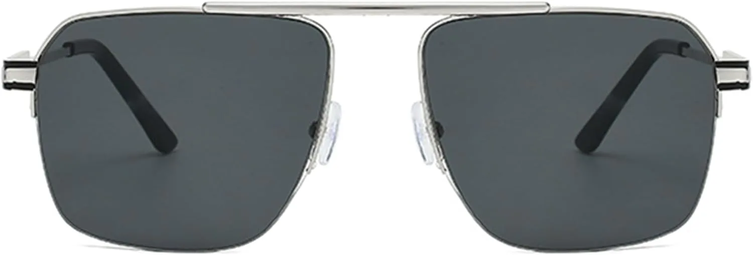 

Солнцезащитные очки Bullabulling в стиле ретро, ​​квадратные, для женщин и мужчин, винтажные, большие, в стиле «пилот», 70-х, 80-х, 90-х годов, Silver Gray