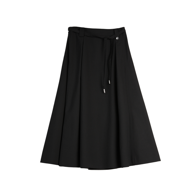 

ELLE Повседневная длинная юбка для женщин, черная, средней длины